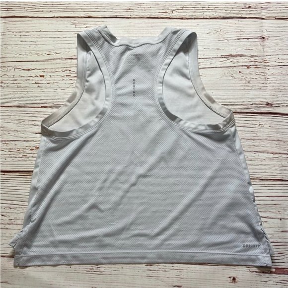 Nike Dri-Fit Workout Running Tank Light Grey/White Size Medium - Picture 5 of 6